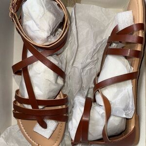 Brown Strappy Sandals